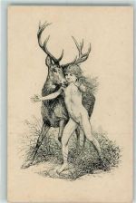 Nr. 51 Du sollst nicht töten Hirsch nacktes Kind Fidus