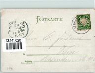 83471 W8240 St. Bartholomä 1898 Lithographie Ruderboot Edelweiß
