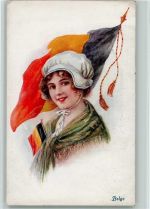 Fahne Haube Hutmode Militär Belgien