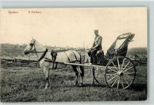 Quebec 1909 - A Caleche Pferdekutsche Einspänner