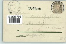 Gruss aus - Litho 1901 zwei Engel mit Fackel - Guten Morgen - Glimmer Jugendstil