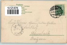 W2800 Bremen Freihafen Roland Wappen 1907 Lithographie / Prägedruck