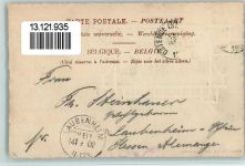 Ostende Oostende Passepartout 1902 Prägedruck