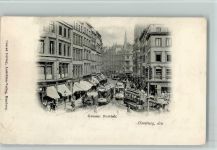 W2000 Hamburg Große Burstah - Straßenbahnen 1900 AK Döring Verlag Straßenbahn
