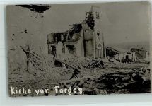 Forges-sur-Meuse Kirche WK I Trümmerort Privatfoto AK