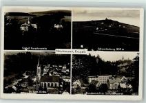 09544 O9336 Neuhausen , Erzgeb - Schloss Purschenstein Schwartenberg Evang. Luth. Kirche Purschensteiner Schlossbrauerei