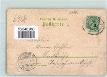 74731 W6968 Walldürn 1901 Gebrauchsspuren Missionskreuz Heiliges Blut Kirche mit Wallfahrern Lithographie