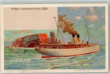 W2192 Helgoland Salon-Schnelldampfer Silvana sign Wladimir Linde Ort handschriftlich Hapag Lloyd Künstlerkarte