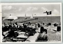 W2408 Timmendorfer Strand Hakenkreuzfahnen WK II Stadt mit Hakenkreuz 1941 Foto AK
