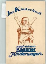 W2000 Hamburg Kässner Kinderwagen 1925 AK Werbung 1925