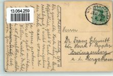 W6407 Schlitz Alt-Schlitz Bahnpoststempel Zug 522 Bahnpoststempel Künstlerkarte