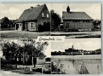 23883 W2411 Grambek - Geschäftshaus H. Hasenritter Dorfkapelle Schule Mölln