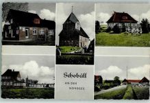 25813 W2250 Schobüll b Husum, Nordsee 1960 - Gemischtwaren, versch. Abbildungen, gute Erhaltung AK