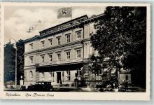 W8000 München Das Braune Haus AK Stadt mit Hakenkreuz 1938 Foto AK