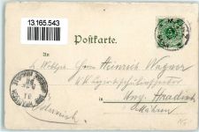 55116 W6500 Mainz a Rhein 1898 Gebrauchsspuren Rheinverlauf