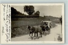 84307 W8330 Eggenfelden 1914 Privatfoto AK Pferdekutsche Ort lt. Stempel
