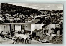 69517 W6946 Gorxheim , Kr Bergstr Foto AK Gasthaus Cafe Scheller mit Innenansicht, sehr gute Erhaltung AK