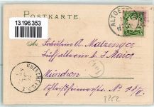 84503 W8262 Altötting Prägedruck Kapellplatz Heilige auf AK Lithographie