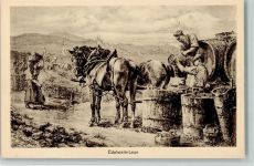 sign Heinrich Strieffler- Edelwein Lese, Berue AK Wein Künstlerkarte