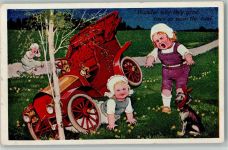 Auto Crash - Humor AK Auto 1909