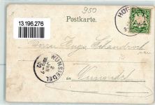 95028 W8670 Hof , Saale 1902 AK mit Goldfenster Altes Bahnhofsgebäude Stadtpost