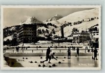St. Moritz Wintersport AK Curling 1938 Foto AK