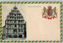 38100 W3300 Braunschweig Prägedruck Gewandhaus Wappen