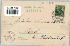 23795 W2360 Bad Segeberg 1900 Gebrauchsspuren Gruss aus - Lithographie