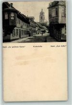 64521 W6080 Groß-Gerau 1936 - Hotel "Zur goldenen Krone" Hotel "Zum Adler" Kirchstraße