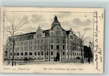 86150 W8900 Augsburg , Bay - 1902 Das neue Schulhaus am roten Tor