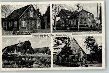 21516 W2059 Woltersdorf , Kr Hzgt Lauenb 1953 - Gemischtwarenhandlung, Wirtschaft v. Koops, Schule