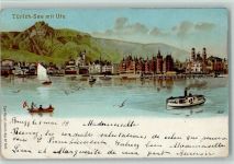 Zürich Verlag Künzli Nr. 5013 - Zürich See mit Uto Berggesicht 1899 Gebrauchsspuren