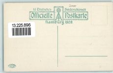 W2000 Hamburg 16. Bundesschiessen 1909 Festhalle AK Schützenfest