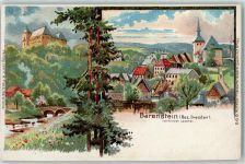 01773 O8242 Bärenstein , Osterzgeb Lithographie von Norden gesehen