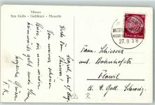 Seepost Mittelmeerfahrt Nord.Lloyd 26.8.38 Schiffspoststempel