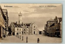 86150 W8900 Lechhausen 1910 - Marktplatz Rathaus AK