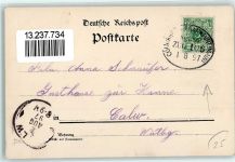 Gruss aus Rheindampfer Lohengrin - Bahnpost Köln-Frankfurt Zug 106 1.8.97 Rheinschiff 1897 Lithographie