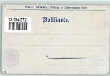 88212 W7980 Ravensburg , Württ 1902 Gebrauchsspuren Project. histor. Festzug Conradin von Hohenstaufen zieht nach Italien 1267 Offizielle FestpostkarteNr. 10 Künstlerkarte