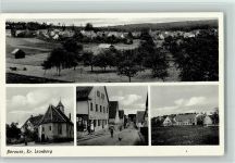 71277 W7255 Perouse , Württ - Kirche, Teilansicht, Lebensmittel Laden, gute Erhaltung AK