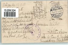 35410 W6303 Villingen , Kr Gießen 1917 - Eingang zum Bahnhof , Hotel Deutscher Kaiser