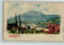 Luzern Lucerne HGL, Verlag Meteor 1903 Lithographie