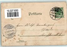 35390 W6300 Gießen , Lahn 1897 Lithographie Gruss aus Kirche Johannes AK