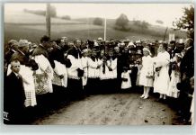 84405 W8250 Dorfen Privatfoto AK Feldgottesdienst Ort handschriftlich