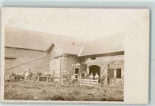 23715 W2422 Quisdorf 1909 Privatfoto AK Bauernhof Pferde Ort lt. Stempel