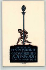 W8900 Augsburg , Bay Grosstadtfeier 20. - 21. Mai 1911 Privatganzsache