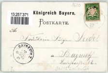 96215 W8620 Lichtenfels , Bay 1897 Lithographie Vierzehnheiligen Schloß Banz Staffelbergfelsen Hausen