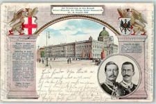 O1510 Potsdam Erinnerung Besuch Königs Victor Emanuel III 1902 Wappen Adel Kaiser Wilhelm II