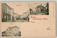 57260 Dieuze Duß - Marktplatz Postamt Bahnhof