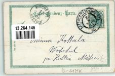 8680 Mürzzuschlag 1895 Gebrauchsspuren Auerhahn Lithographie