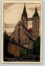 73728 W7300 Esslingen am Neckar Künstlersteindruck Stadtkirche
